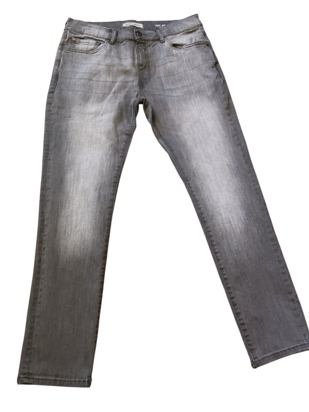 Warp+Weft HND Tokyo Skinny Jeans Grey Smoke Size 32 Stretch